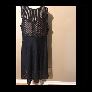 NY&CO black pleated dress w/pockets size XL
